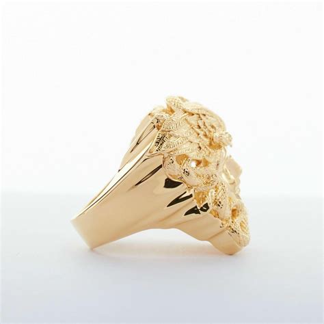 versace rapper ring usato|new VERSACE Palazzo Medusa snake head gold plated large.